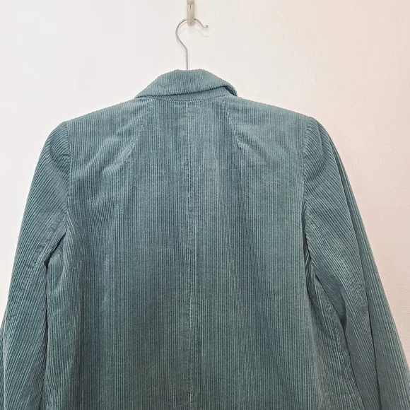 NWT Madewell Corduroy Dorsey Crop Blazer Faded Shale Green Size Small